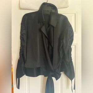 New Elizabeth & James Jacquard Satin Blazer L